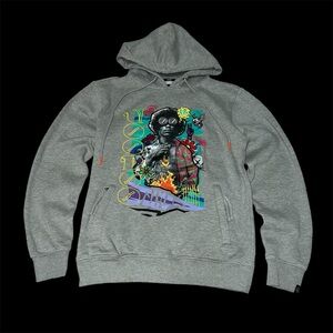 RS1NE Jimi Hendrix embroidered Voodoo gray hoodie size medium